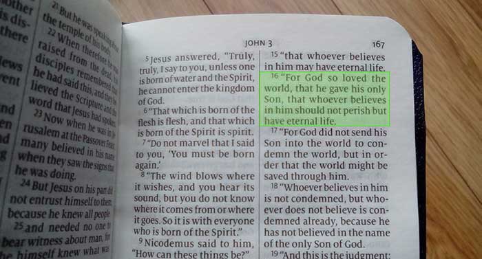 John 3:16 God so loved the world. Click to read more.